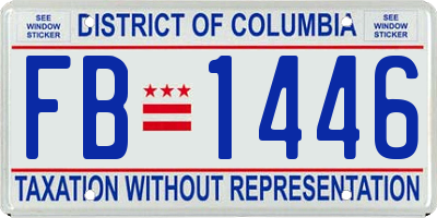 DC license plate FB1446