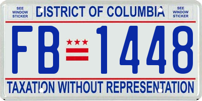 DC license plate FB1448