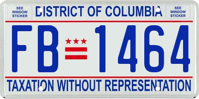 DC license plate FB1464