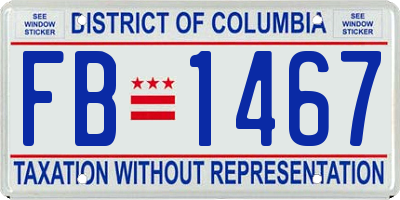 DC license plate FB1467