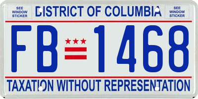 DC license plate FB1468