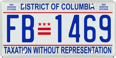 DC license plate FB1469