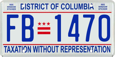 DC license plate FB1470