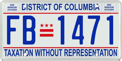 DC license plate FB1471