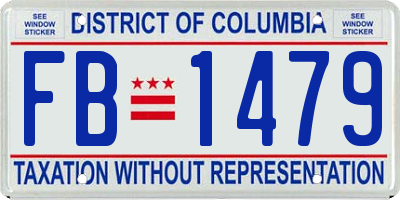 DC license plate FB1479