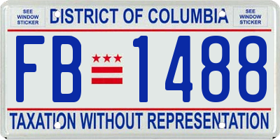 DC license plate FB1488