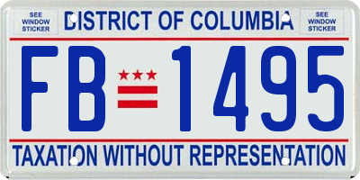 DC license plate FB1495