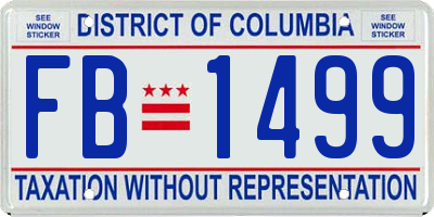 DC license plate FB1499