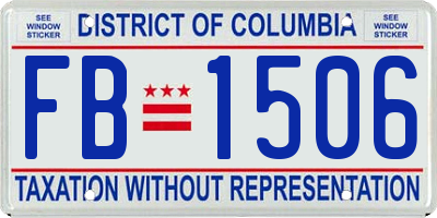 DC license plate FB1506