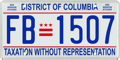 DC license plate FB1507