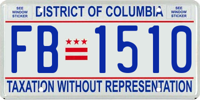 DC license plate FB1510