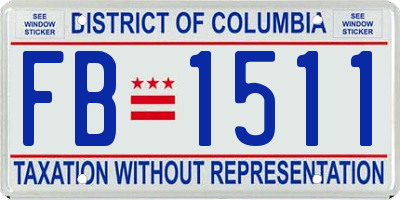 DC license plate FB1511