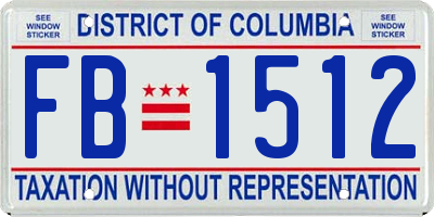 DC license plate FB1512