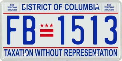 DC license plate FB1513