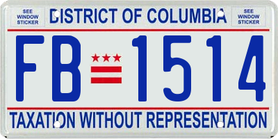 DC license plate FB1514