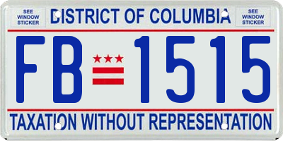 DC license plate FB1515