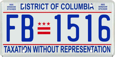 DC license plate FB1516