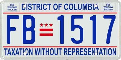 DC license plate FB1517