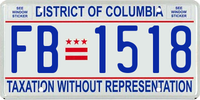 DC license plate FB1518