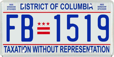 DC license plate FB1519