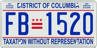 DC license plate FB1520