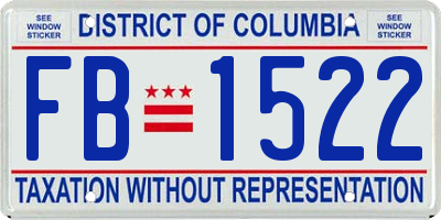 DC license plate FB1522