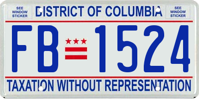 DC license plate FB1524