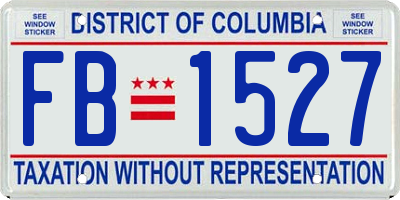 DC license plate FB1527