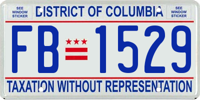 DC license plate FB1529