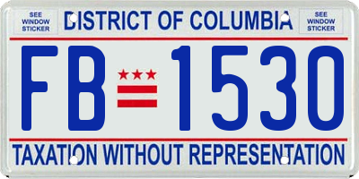 DC license plate FB1530