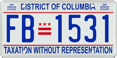 DC license plate FB1531