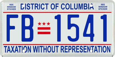 DC license plate FB1541