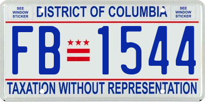 DC license plate FB1544