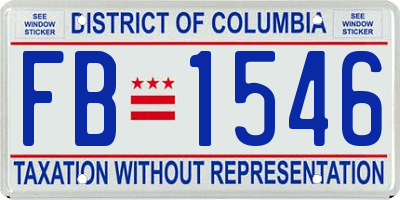 DC license plate FB1546