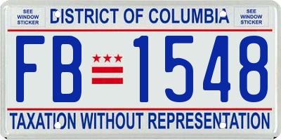 DC license plate FB1548