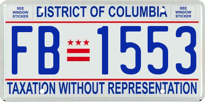 DC license plate FB1553