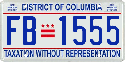 DC license plate FB1555