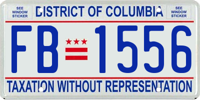 DC license plate FB1556