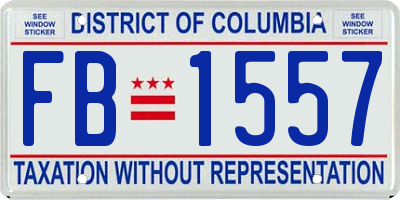 DC license plate FB1557