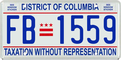 DC license plate FB1559