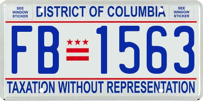 DC license plate FB1563