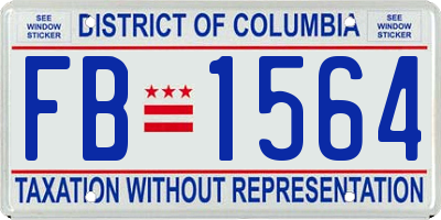 DC license plate FB1564