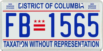 DC license plate FB1565