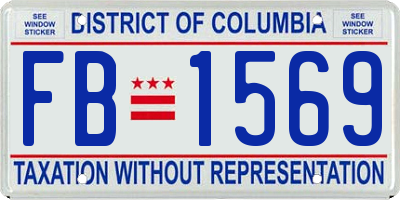 DC license plate FB1569