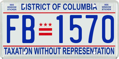 DC license plate FB1570