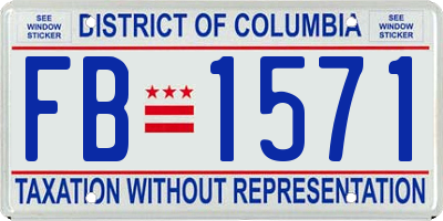 DC license plate FB1571