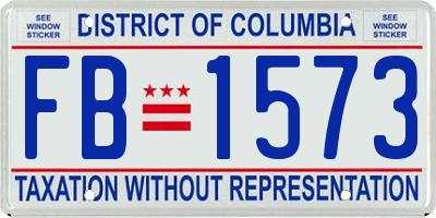 DC license plate FB1573