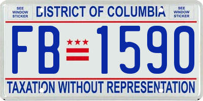 DC license plate FB1590