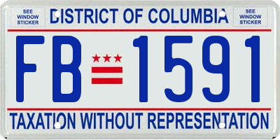 DC license plate FB1591