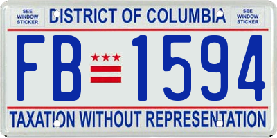 DC license plate FB1594